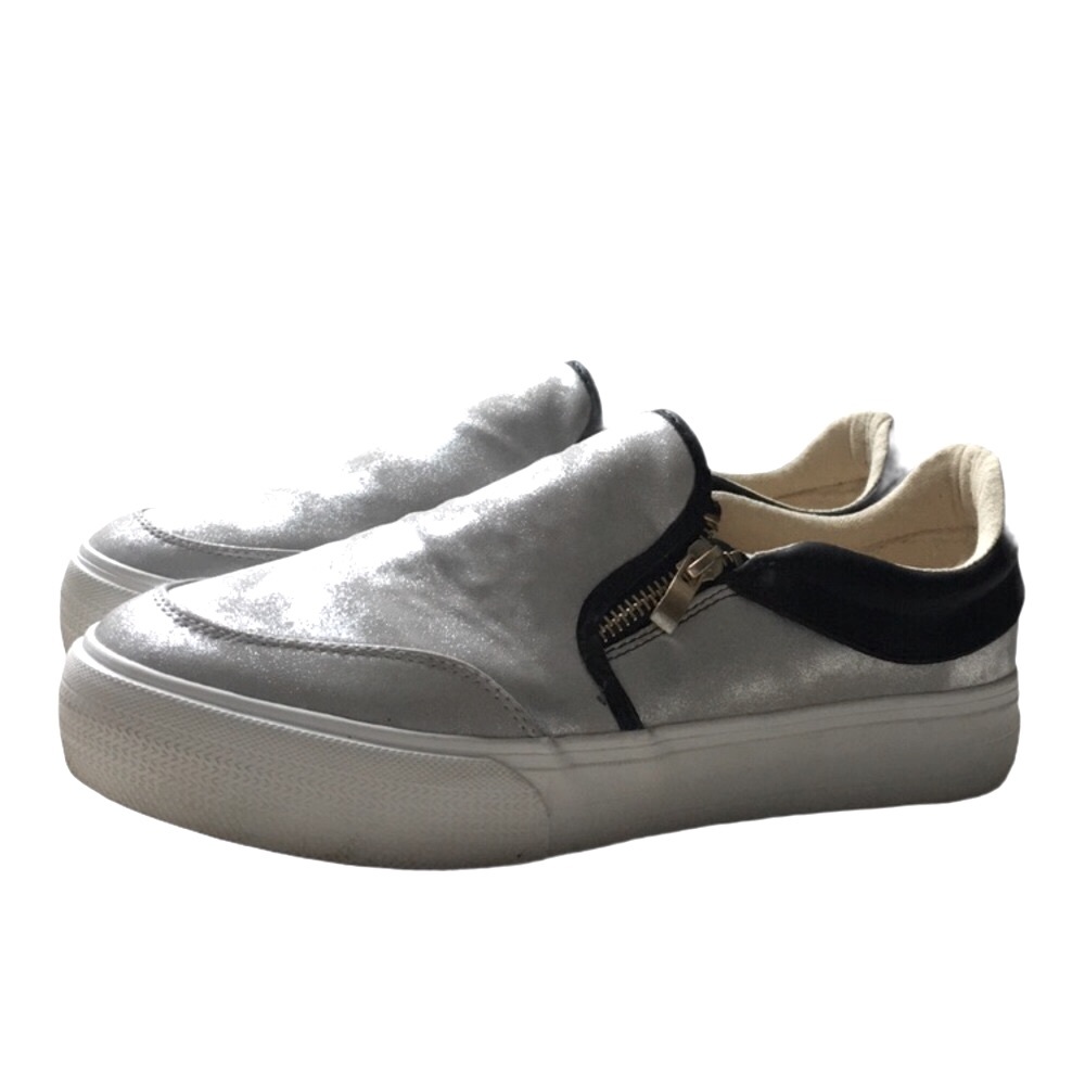 Restricted Silver and Black Women's Sneakers